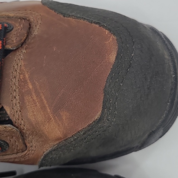 Danner 8.5 brown black rust orange steel toe lace up work boots - Picture 7 of 7